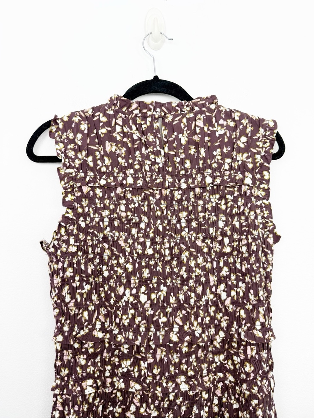 Madewell Smocked Sleeveless Midi Dress Carissa Print Size 6 - Picture 8 of 9
